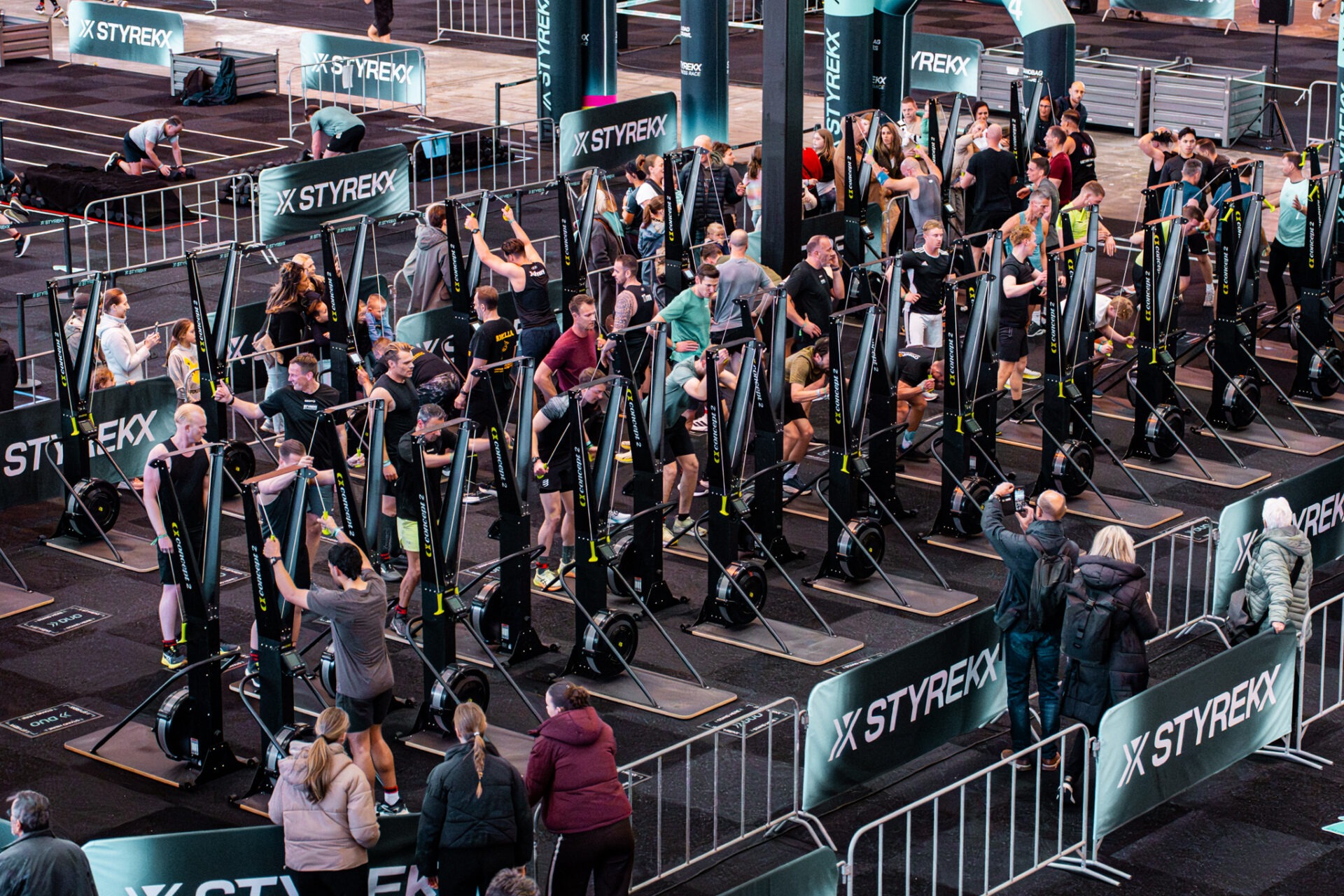 Overzicht van STYREKX deelnemers bij de SkiErg